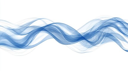Naklejka premium Abstract blue wave on a white background, perfect for modern design.