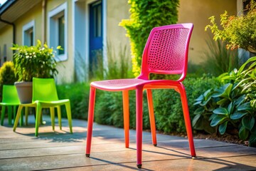 Modern Short Plastic Chair in Vibrant Color for Stylish and Functional Indoor or Outdoor Use