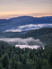 fog over the mountains