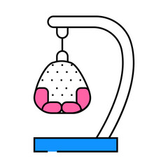 hammock chair living room line icon vector. hammock chair living room sign. isolated symbol illustration