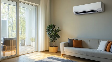 Air conditioning source heat pump split installed