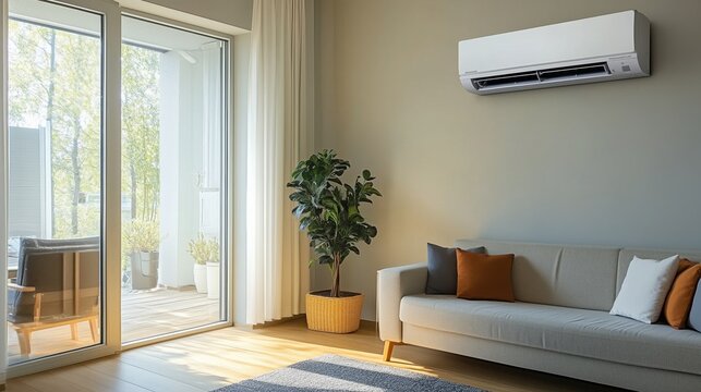 Air conditioning source heat pump split installed