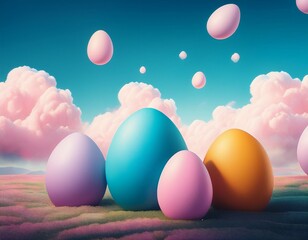 easter eggs in the sky
