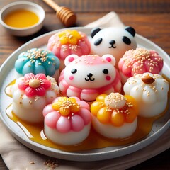 easter cake and eggs