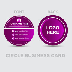 Circle business card design template