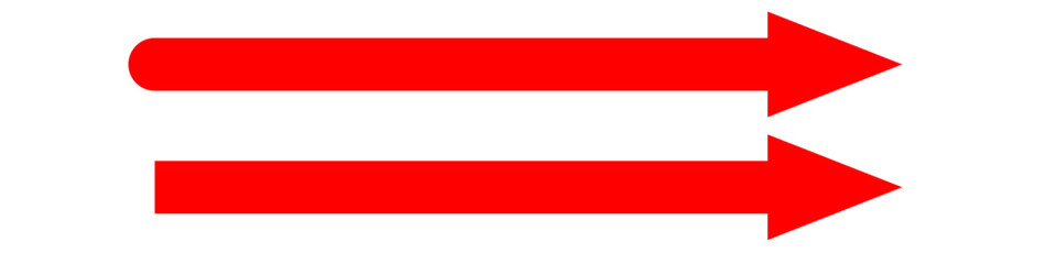 set of arrows red on white background