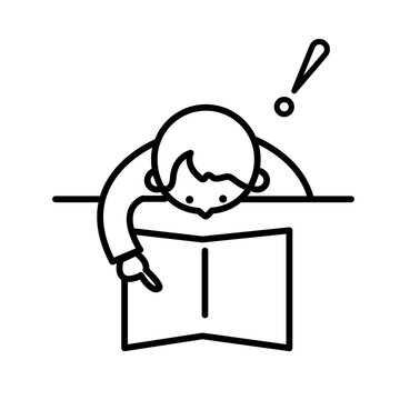 recommend clip art: 理解して勉強する子どものイラスト　