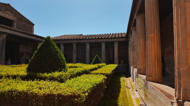 House of Menander (Casa del Menandro), Pompeii, Naples, Campania, Italy, an ancient Roman city buried by Vesuvius in 79 AD