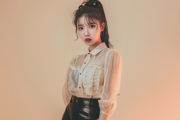 K-pop Star IU's High-End Fashion Shoot for a Magazine – A Showcase of Grandeur