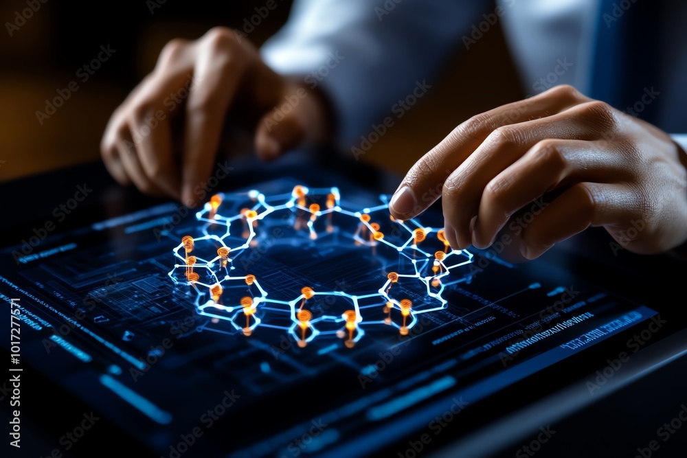 Poster A business professional using a predictive analytics tool to forecast future LTV for different customer cohorts, with detailed projections on a computer screen, symbolizing the power of data