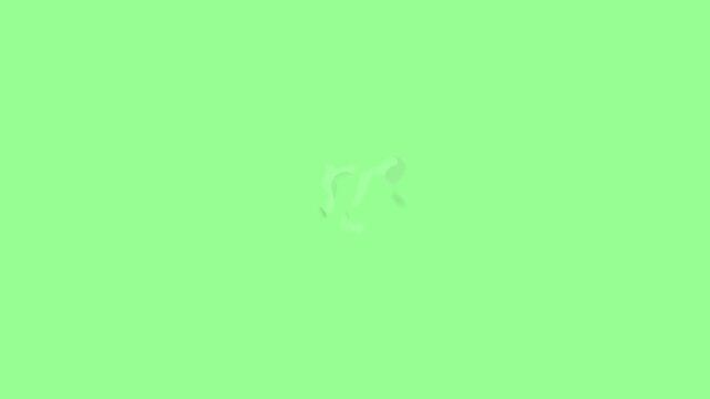 Written number 505 white animated flashing green background 4k resolution