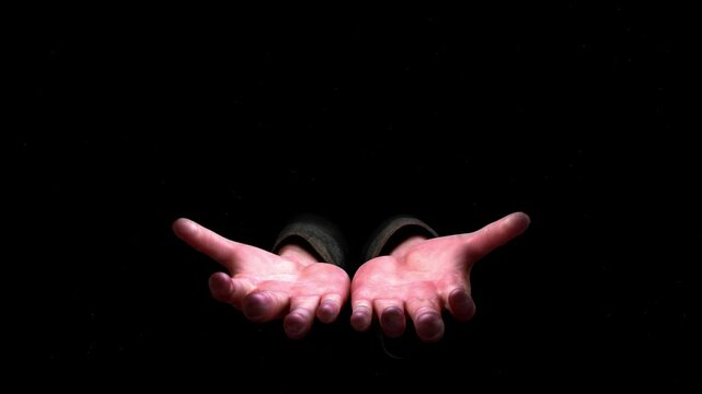 hands in the dark