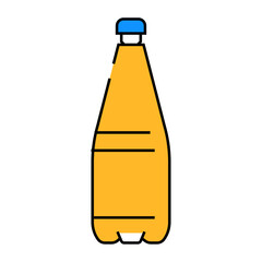 beverage water plastic bottle line icon vector. beverage water plastic bottle sign. isolated symbol illustration