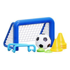 3d Football Equipment icon. Soccer training equipment. Perfect for sports related designs