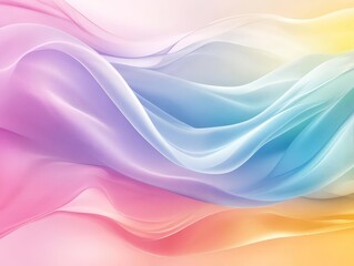 Obraz premium Bright rainbow colors in soft gradients, perfect for a positive and cheerful quote.