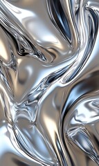 Metallic abstract wavy liquid background.render illustration.