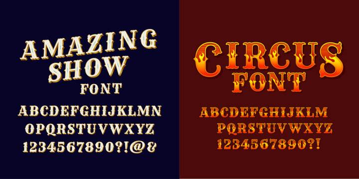 Fuente de letra de circo y eventos de espect&aacute;culos