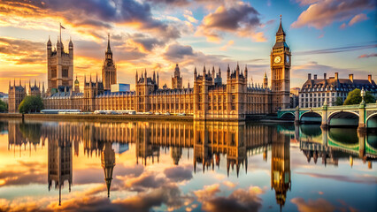 Fototapeta premium houses of parliament at night
