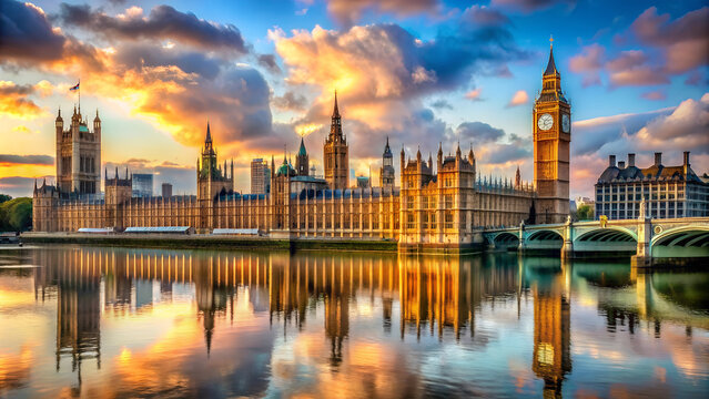 houses of parliament at night