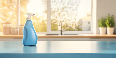Eco-Friendly Cleaning Spray on Kitchen Counter