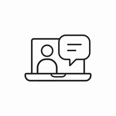 webinar online online meeting icon sign vector