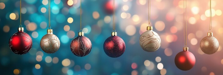 Seamless background of Christmas New Year decoration ornament.
