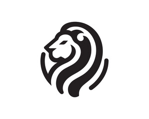 Lion Head Logo Design Vector illustration