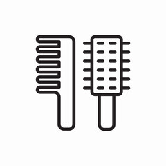 hair brush icon sign vector