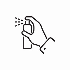 hand desenfection spray icon sign vector