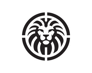 Lion Head Logo Design Vector illustration © Mamun360