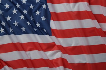 Obraz premium Flag of USA as background, top view