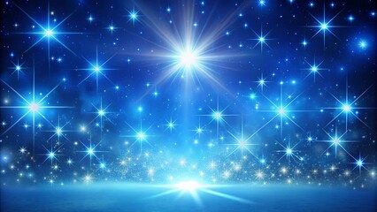 Obraz premium A celestial spectacle of countless shimmering stars, their radiant glow illuminating the vast expanse of a cosmic sky, creating a magical and ethereal atmosphere.