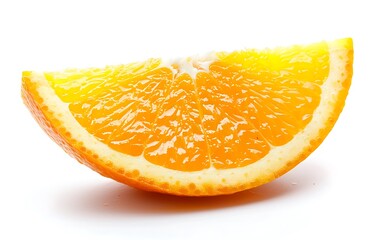 Slice of orange fruit isolated on white background with clipping path.