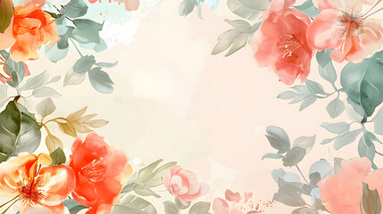 Obraz premium Floral Frame Background