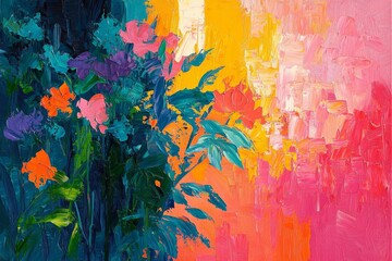 Abstract oil painting illustration background created with Generative AI