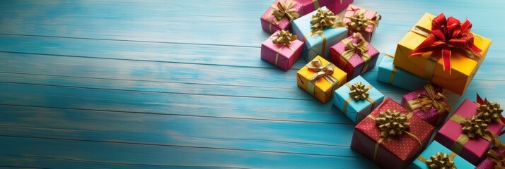 Gift box for holiday closeup view