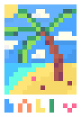 Scenery Photo Pixel Art Illustration