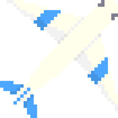Plane Pixel Art Illustration