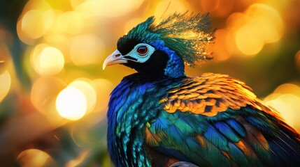 Vibrant Peacock Portrait