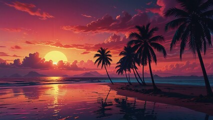 Obraz premium sunset on the beach