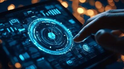 Digital clock on tablet