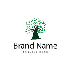 Fototapeta premium green nature education kids playground tree logo illustration and play tree design