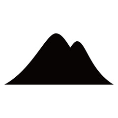 illustration of a mountain icon with two peaks