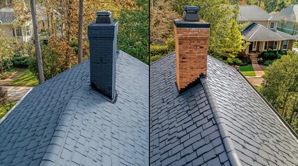 A Comparison of Two Roof Chimneys with Different Finishes