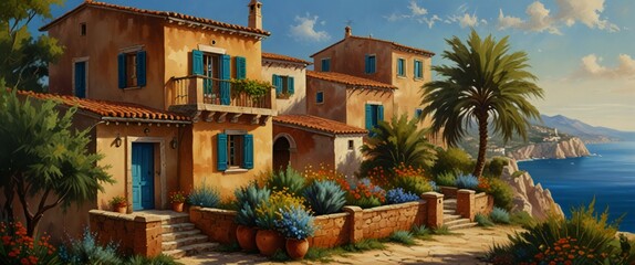 Fototapeta premium houses in island city