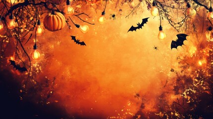 Background template with copy text for Halloween poster design