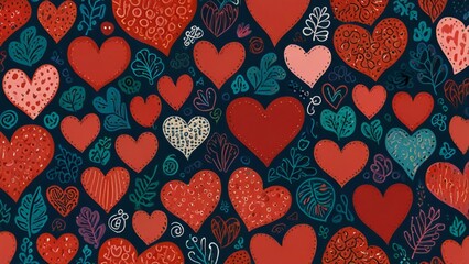 seamless pattern with hearts