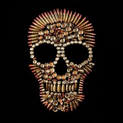 Skull made of bullet.