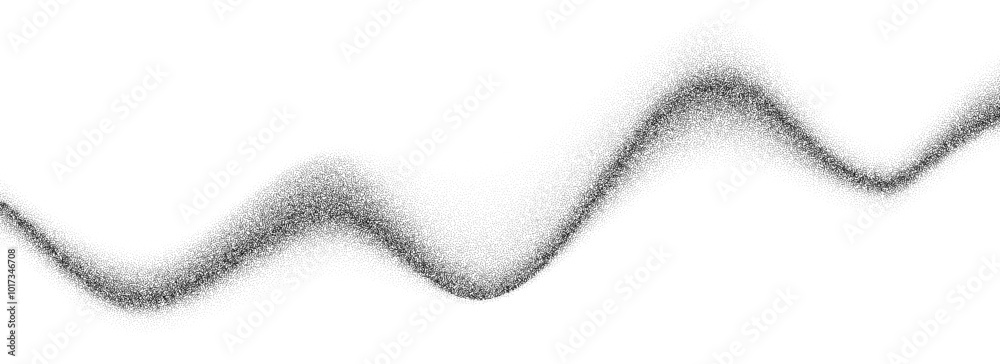 Aufkleber gradient grain wave texture. black stipple flow line background. dotted undulate sandy backdrop with