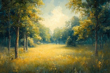 Fototapeta premium Abstract oil painting illustration background created with Generative AI